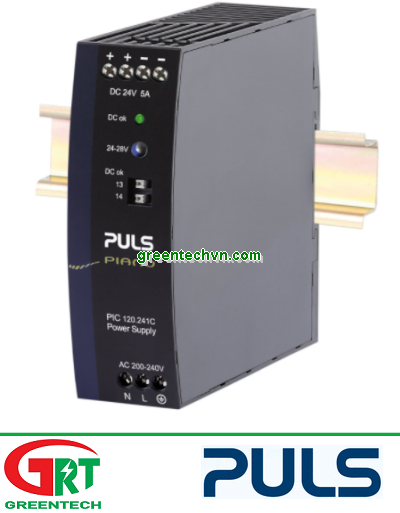 PIC120.241D | Puls PIC120.241 | Bộ nguồn gắn Din Rail 1 Pha 24VDC, 5A | Puls Vietnam | Bộ nguồn Puls