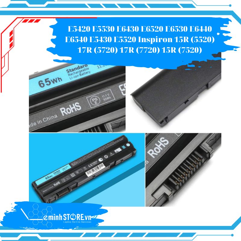PIN Battery for Dell Latitude E5420 E5530 E6430 E6520 E6530 E6440 E6540 E5430 E5520 Inspiron 15R (5520) 17R (5720) 17R (7720) 15R (7520)
