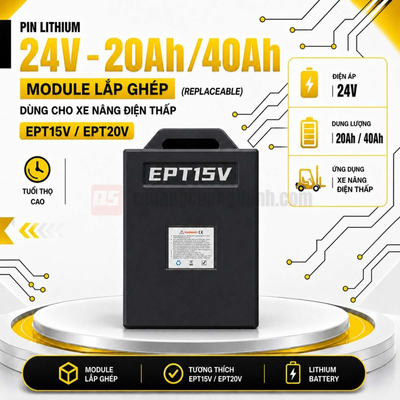 Pin Lithium 24V 20Ah Dùng Cho Xe Nâng Tay Điện