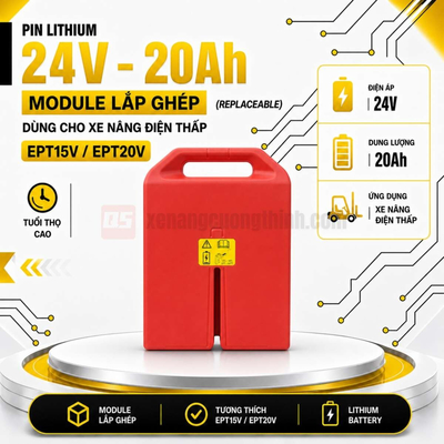 Pin Lithium 24V 20Ah Noblelift PTE15N PTE20N