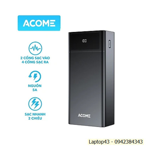 Pin sạc dự phòng dung lượng lớn 40000mAh ACOME AP401 Đen