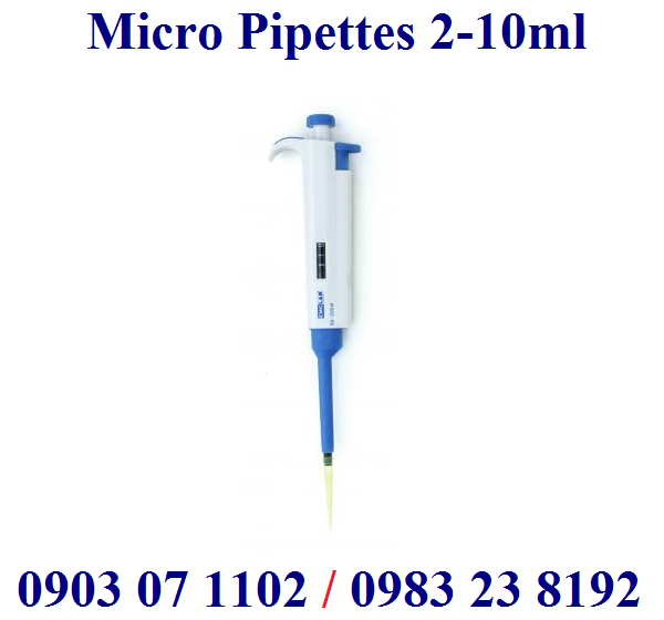 Pipet 1 kênh điều chỉnh thể tích dải 2-10ml