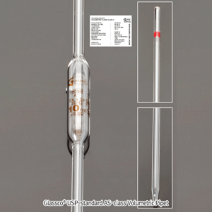Pipet bầu hút mẫu, USP standard, Glassco, 0.5-100ml