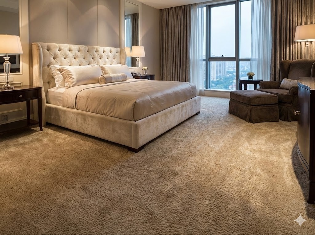 Thảm cuộn lông xù TRƠN CAO CẤP 13mm DK-GS11 - Dòng thảm cao cấp INDONESIA