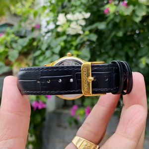 ĐỒNG HỒ NAM POLO GOLD DÂY DA POG2605M