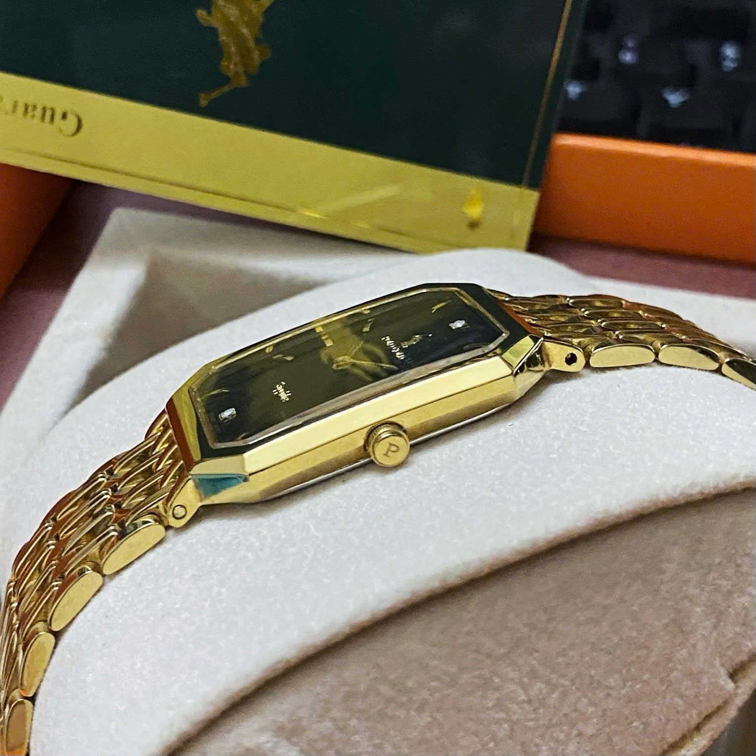 ĐỒNG HỒ NAM POLO GOLD MẶT VUÔNG POG3005M