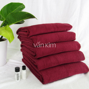 Khăn Trải Giường Massage, Khăn Đắp Spa 90x180-800 Màu Đỏ Mận