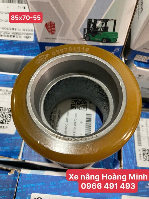 bánh xe PU 85x70, bánh tải xe nâng điện Hangcha chính hãng CBD AMB150-312001-000