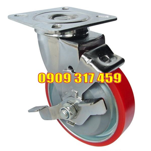 Bánh xe pu XOAY, KHOÁ