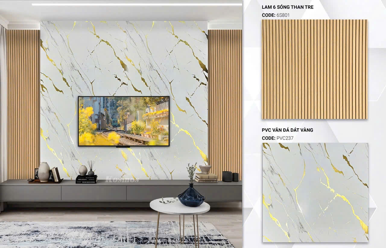 Tấm ốp PVC vân đá GALAWOOD