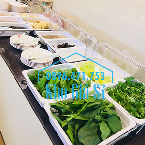 Khay melamine chữ nhật 1/1 cao 4cm trưng bày thức ăn siêu thị
