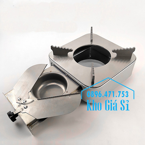 Bếp cồn inox hình vuông màu bạc cao cấp cho nhà hàng quán ăn