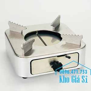 Bếp cồn inox hình vuông màu bạc cao cấp cho nhà hàng quán ăn