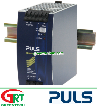 QS10.DNET | Puls | Bộ nguồn gắn Din Rail 1 Pha 24VDC, 8A | Puls Vietnam | Bộ nguồn Puls