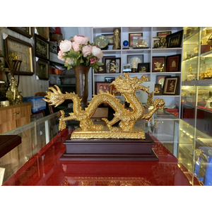 Quà tặng rồng vàng cầm cầu 20cm