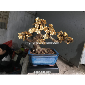 Cây mai mạ vàng 24k làm quà tặng để bàn và quà tết