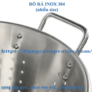 Rổ inox 304 dày có chân