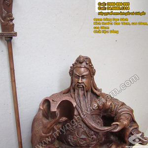 Tượng quan công - quan vân trường ngồi đọc sách cao 35cm