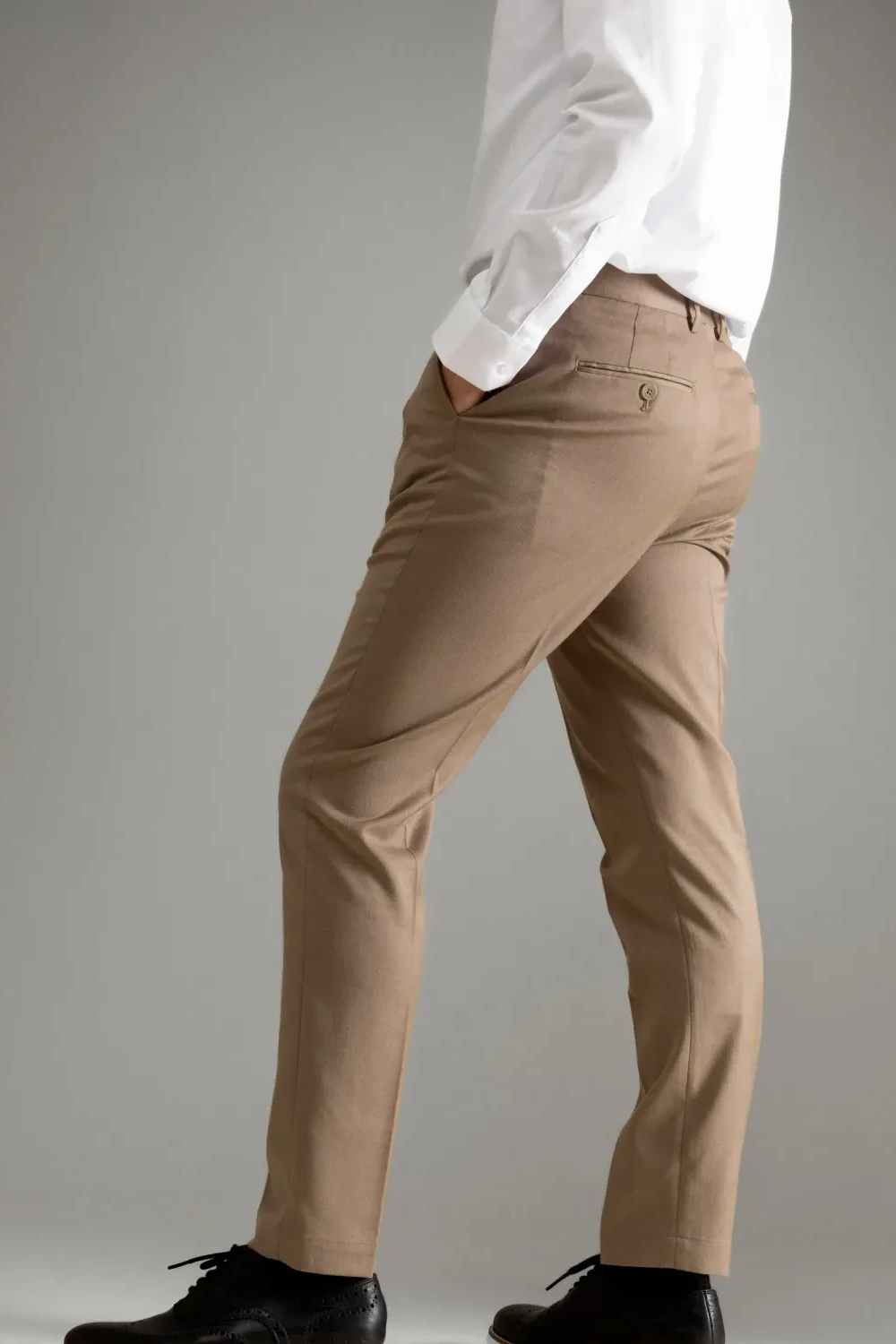 Quần dài vải phối chỉ