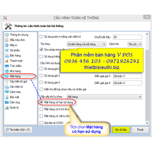 Quản lý hàng hóa theo hạn sử dụng trong phần mềm bán hàng V POS