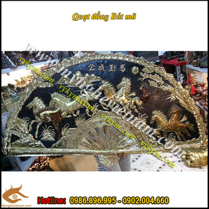 Quạt đồng trang trí mã đáo thành công 60x120cm