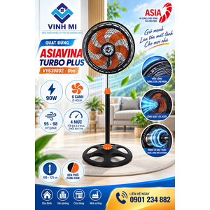 Quạt đứng ASIAVINA TURBO PLUS - VY639892 - Đen