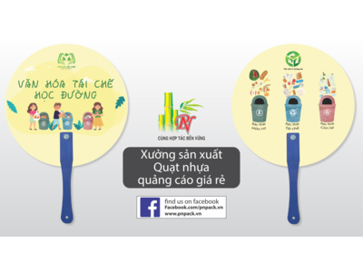 QUẠT NHỰA CẦM TAY QUẢNG CÁO - ĐẸP - GIÁ RẺ