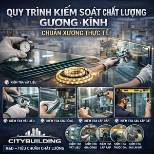QUY TRÌNH KIỂM SOÁT CHẤT LƯỢNG GƯƠNG KÍNH CITYBUILDING CHUẨN XƯỞNG THỰC TẾ