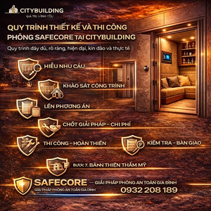 QUY TRÌNH THIẾT KẾ VÀ THI CÔNG PHÒNG SAFECORE TẠI CITYBUILDING