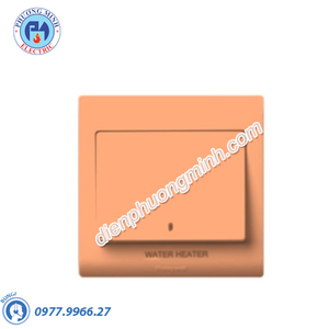 Công tắc đơn 1 chiều 2 cực 20A có đèn neon có chữ Water Heater Honeywell - Model R4787NWHCGL