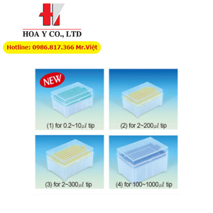 Hộp nhựa đựng đầu côn, PP, 0,2-1000uL Scilab Korea