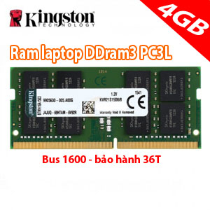 ram laptop 4gb kingston PC3L (mới)