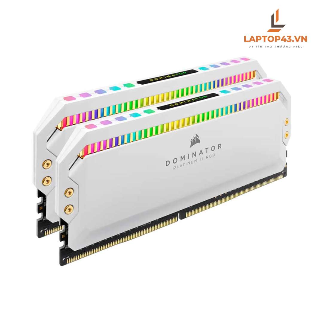 Ram PC Corsair Dominator Platinum White RGB 16GB 3200Mhz DDR4 (2x8GB) CMT16GX4M2C3200C16W