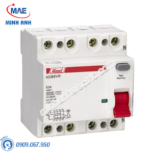 RCCB 4P 16A 30mA - Model HDB6VR416SC