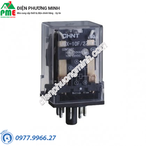 Relay trung gian 8 chân tròn Chint JQX-10F/2Z-24VAC