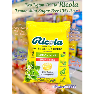 Kẹo ngậm trị ho Ricola Lemon Mint Sugar Free 105 viên 🇺🇸