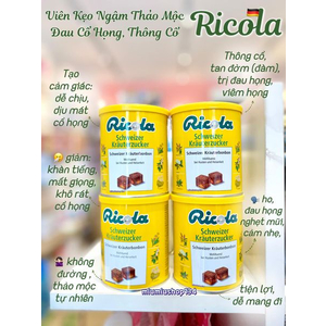 Viên Kẹo ngậm trị ho, thông cổ Ricola 250gr 🇩🇪