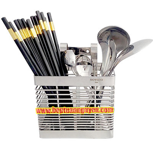 RỔ ĐŨA INOX (304) 2 NGĂN LA