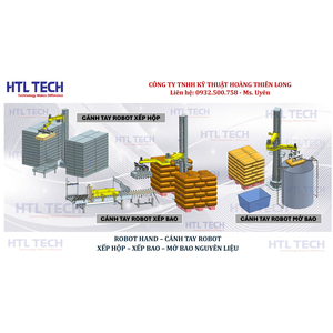 Robot gắp xả bao nguyên liệu