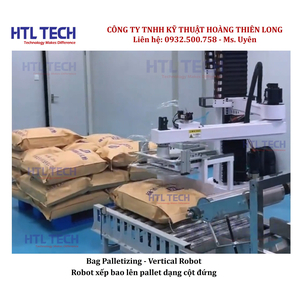 Robot gắp xả bao nguyên liệu