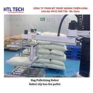 Robot gắp xả bao nguyên liệu