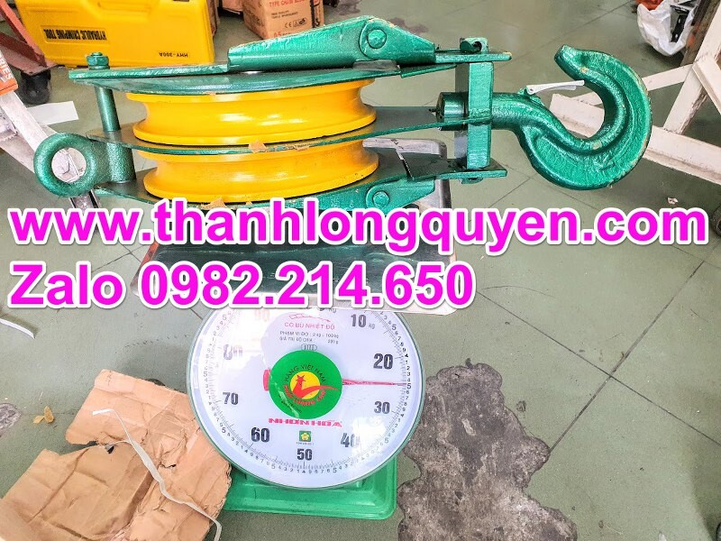 Ròng rọc puly sắt đôi 5 tấn 10 inch 250mm