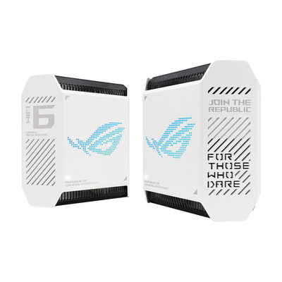 Router Mesh Wi-Fi 6 Ba băng tần chuẩn AX11000 ASUS ROG Rapture GT6 (W-2-PK)