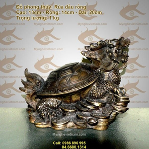 Rùa đầu rồng lưng bát quái, rùa đầu rồng cõng con