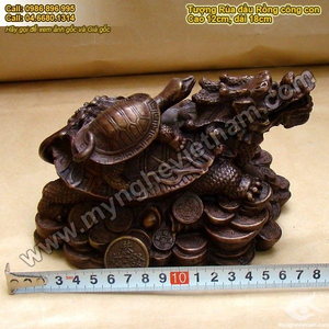 Rùa đồng giả cổ quy rùa phong thủy dài 12cm