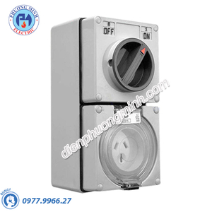 Ổ cắm có khóa 3P 15A 250V IP66 - Model S56C315GY