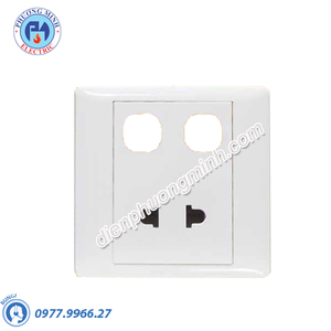 Ổ cắm đơn 2 chấu 16A với 2 lỗ - Model S986UXX