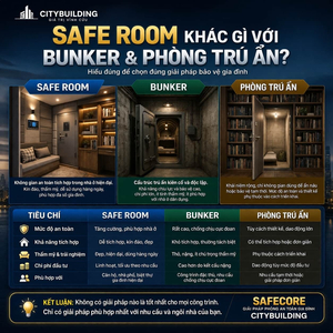SAFE ROOM KHÁC GÌ VỚI BUNKER VÀ PHÒNG TRÚ ẨN GIẢI THÍCH ĐÚNG ĐỂ CHỌN ĐÚNG CITYBUILDING