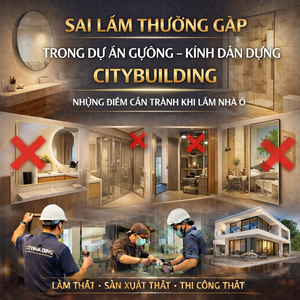 SAI LẦM THƯỜNG GẶP TRONG DỰ ÁN GƯƠNG KÍNH DÂN DỤNG CITYBUILDING NHỮNG ĐIỂM CẦN TRÁNH KHI LÀM NHÀ Ở