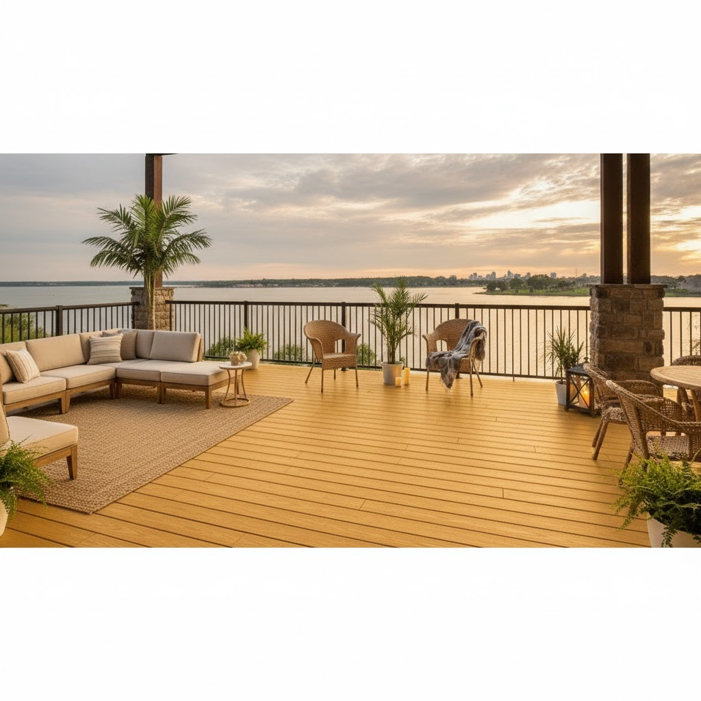 Sàn gỗ ngoài trời CEX-D140H24 - Dòng 2 lớp cao cấp LỖ TRÒN NHỎ